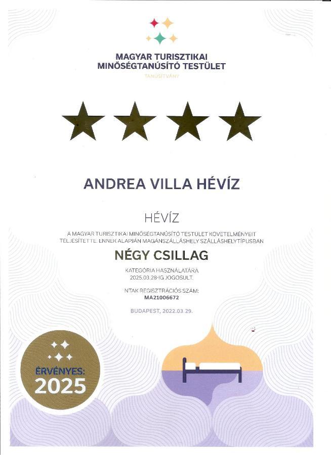 Andrea Villa Hévíz Exterior foto